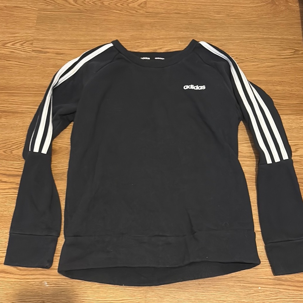 Adidas black Sweatshirt with White Accents